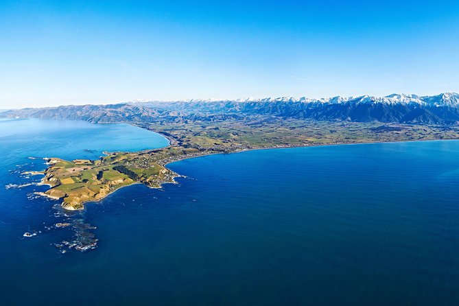Kaikoura Helicopters Classic Whale Watch - From the beachfront helipad: getting moving fast